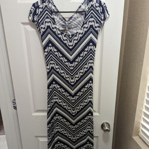 Blue & White maxi dress